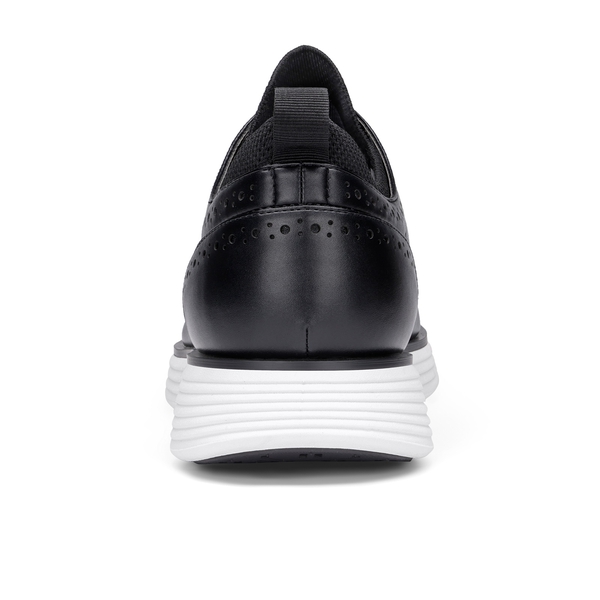 [MaxFlex SuiteCraft] Men's Casual Wingtip Dress Sneakers - BLACK - 5